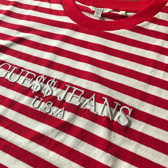 Asap Rocky Guess Red “Where’s Waldo” Striped Tee - Picture 3 of 4